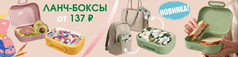 ECONOVA хранение как из Пинтерест. Стильные Ланч-боксы от 137 ₽ - для школы и офиса!