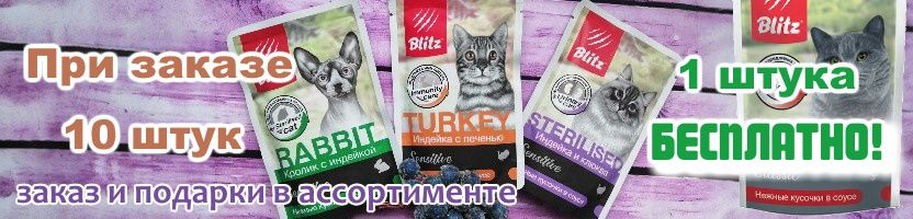 ЗооМир. 3,5 тысячи зоотоваров. Blitz: бери 10 пакетиков корма - плати за 9!
