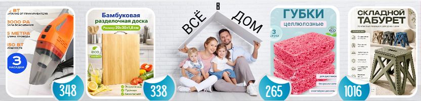 Всё в дом! Новинки! Пылесос для автомобиля 348 руб. Электрическая ножеточка за 537 руб
