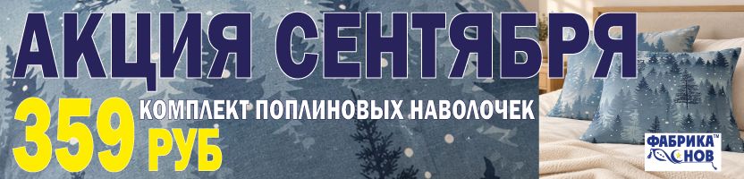 Фабрика снов. Одеяла, подушки.Акция: 2 наволочки на молнии за 359 руб! Поплин!
