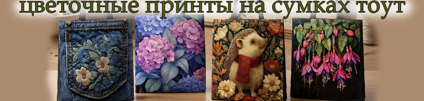 Сумки от Ferro. Весенние цветочные принты на сумках тоут.