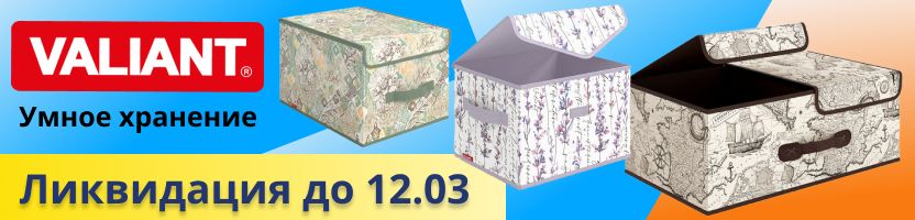 VALIANT- Умное хранение. ЛИКВИДАЦИЯ до 12.03! Скидки на более 300 товаров!